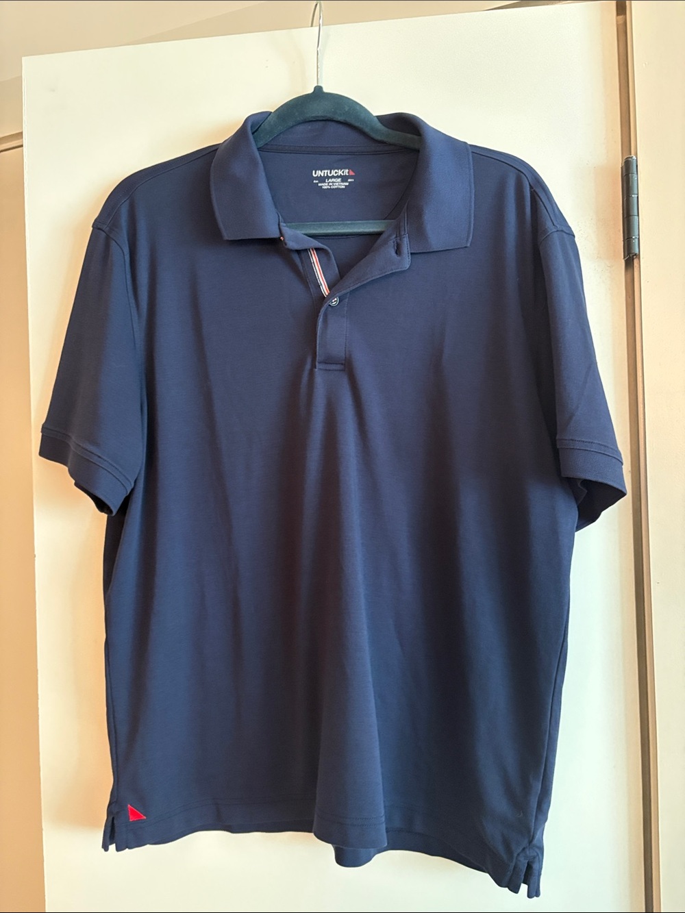 UNTUCKit Navy Blue Short-Sleeve Polo